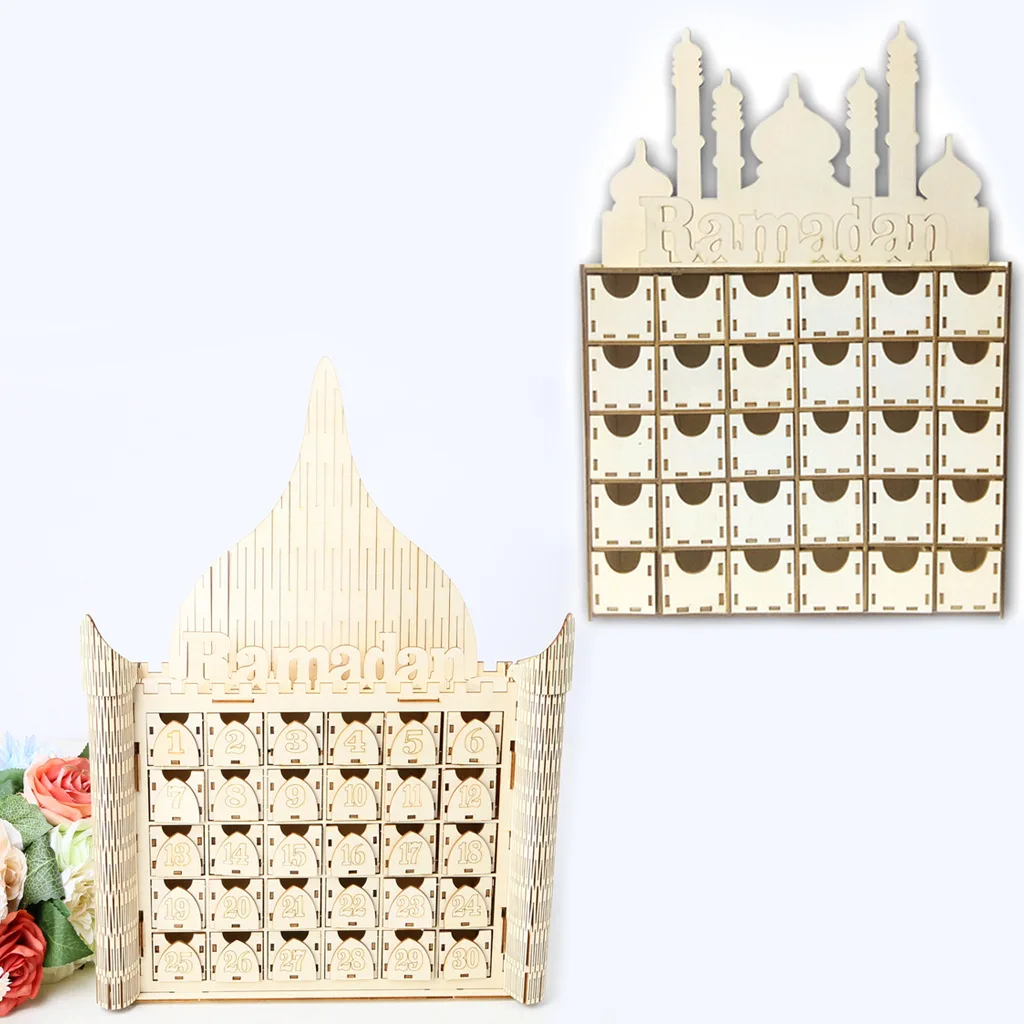 Wooden Crafts Ornaments Creative DIY Chest of Drawers Ramadan Countdown Calendar Storage Box.
Wooden Crafts Ornaments Creative DIY Chest of Drawers Ramadan Countdown Calendar Storage Box.