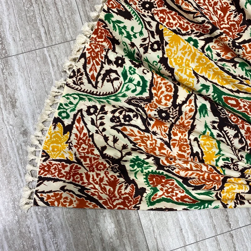 Top Quality Women Fashion 100% Cotton Dress Summer 2021 Designer Floral Print Puff Sleeve Tassel Fringe A-line Casual Dresses
Top Quality Women Fashion 100% Cotton Dress Summer 2021 Designer Floral Print Puff Sleeve Tassel Fringe A-line Casual Dresses