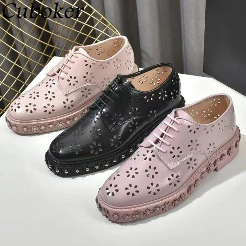 Spring Flower Flat Loafers Woman Shoes Lace Up Real Leather British Style Ladies Shoes Casual Pink Shoes Luxury Shoes Zapatillas
Spring Flower Flat Loafers Woman Shoes Lace Up Real Leather British Style Ladies Shoes Casual Pink Shoes Luxury Shoes Zapatillas