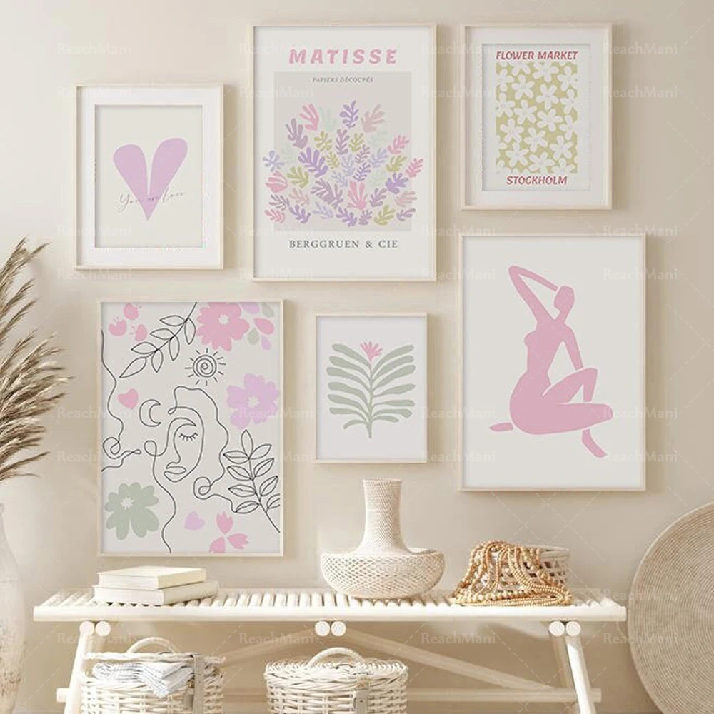 6-piece set of Matisse prints, Matisse exhibition, wall art, abstract bohemian prints, Matisse art prints, pastel art, plant lin 
6-piece set of Matisse prints, Matisse exhibition, wall art, abstract bohemian prints, Matisse art prints, pastel art, plant lin