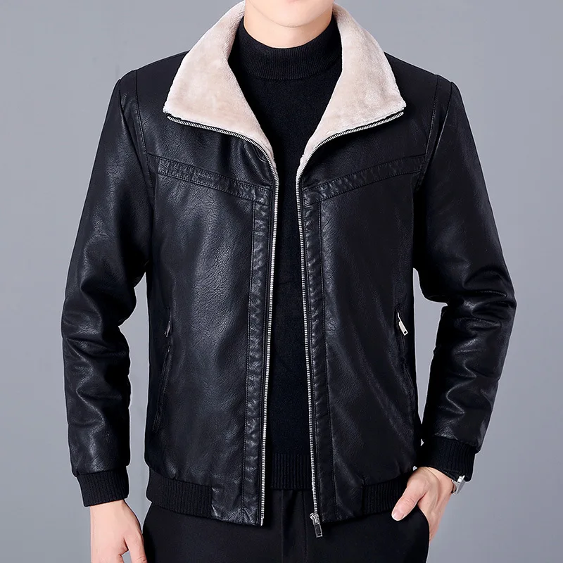 Winter Men Black Leather Jacket Casual Thick Warm Velvet Oversize Jacket Motorcycle Biker Coat Male Zip Up Long Sleeve Outerwear
Winter Men Black Leather Jacket Casual Thick Warm Velvet Oversize Jacket Motorcycle Biker Coat Male Zip Up Long Sleeve Outerwear