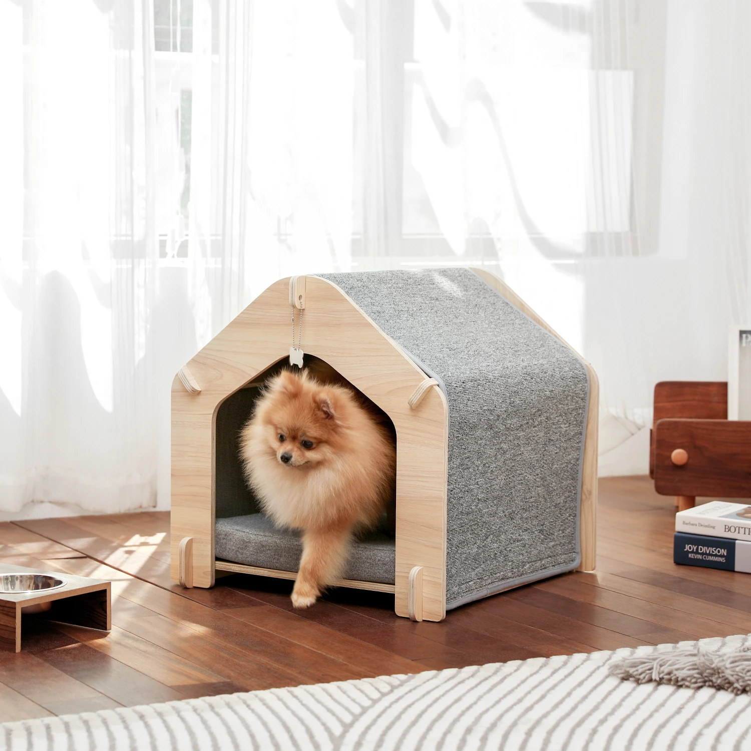 Wooden Dog Bed House Sturdy Pet Dog Sleeping Cave Nest with Removal Cover Pet Bed for Small Dogs, Cats, Puppies, Kitten
Wooden Dog Bed House Sturdy Pet Dog Sleeping Cave Nest with Removal Cover Pet Bed for Small Dogs, Cats, Puppies, Kitten