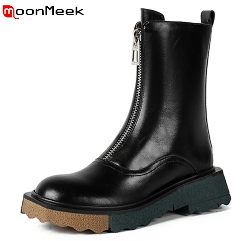 MoonMeek 2022 New Arrival Genuine Leather Shoes Zipper Hot Sale Popular Women Winter Boots High Quality Comfortable Ladies Shoes
MoonMeek 2022 New Arrival Genuine Leather Shoes Zipper Hot Sale Popular Women Winter Boots High Quality Comfortable Ladies Shoes