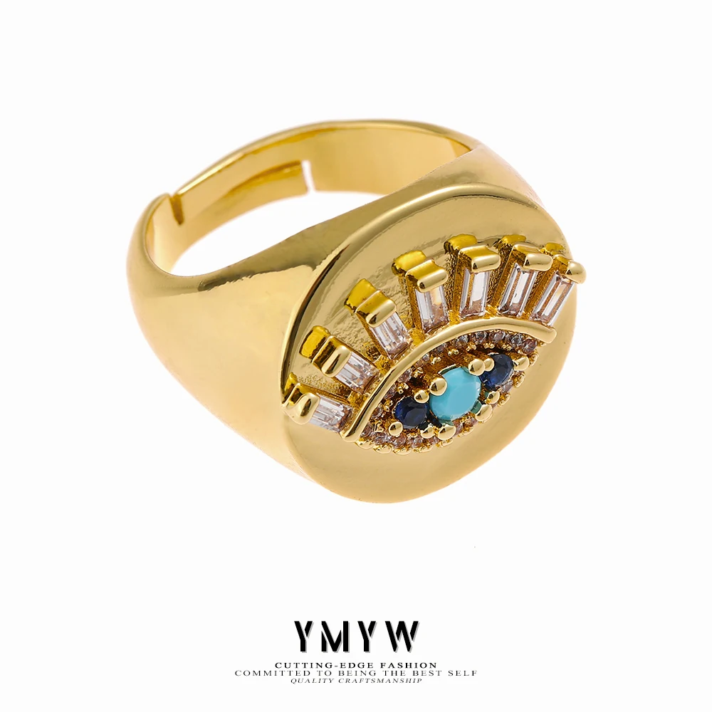 YMYW Exquisite Eye Ring Shiny Metal Copper 14 K Plated Delicate Cubic Zirconia Gold Ring Adjustable Jewelry For Women Gala Gift
YMYW Exquisite Eye Ring Shiny Metal Copper 14 K Plated Delicate Cubic Zirconia Gold Ring Adjustable Jewelry For Women Gala Gift