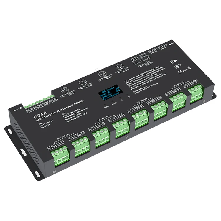 Декодер DMX512, 24-канальный светодиодный осветительный прибор для сцены, консоль программирования, модуль оборудования управления отелей
Декодер DMX512, 24-канальный светодиодный осветительный прибор для сцены, консоль программирования, модуль оборудования управления отелей