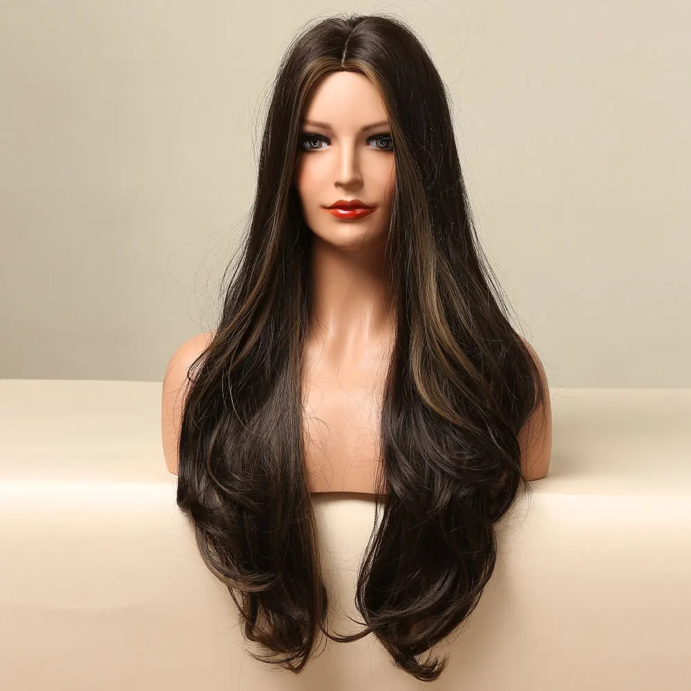 HENRY MARGU Long Dark Brown Body Wave Synthetic Wigs Heat Resistant Natural Cosplay Wigs for Black Women African American Hair
HENRY MARGU Long Dark Brown Body Wave Synthetic Wigs Heat Resistant Natural Cosplay Wigs for Black Women African American Hair