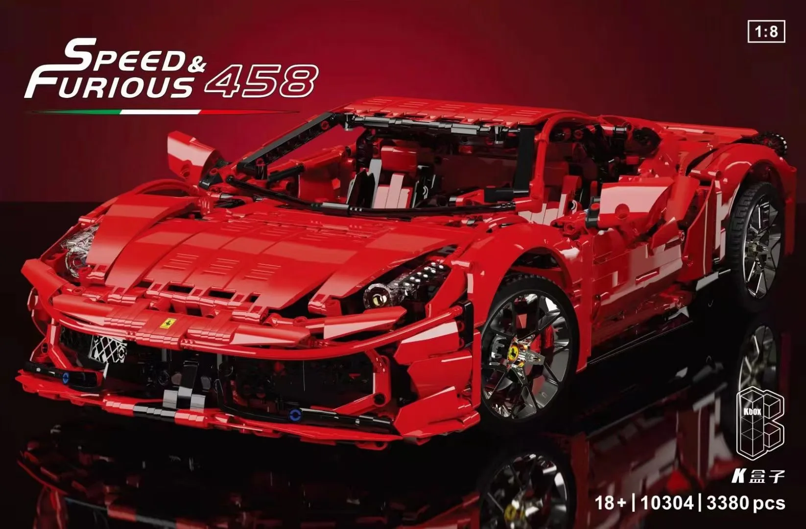 K box high-tech 10304 Building blocks 3380PCS Technology Machinery Series Red sports car assembled model toy
K box high-tech 10304 Building blocks 3380PCS Technology Machinery Series Red sports car assembled model toy