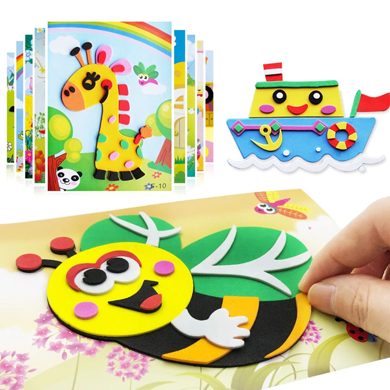 QWZ New 10pcs 5Pcs 3D EVA Foam Sticker Puzzle Game DIY Cartoon Animal Learning Education Toys For Children Kids Birthday Gifts
QWZ New 10pcs 5Pcs 3D EVA Foam Sticker Puzzle Game DIY Cartoon Animal Learning Education Toys For Children Kids Birthday Gifts