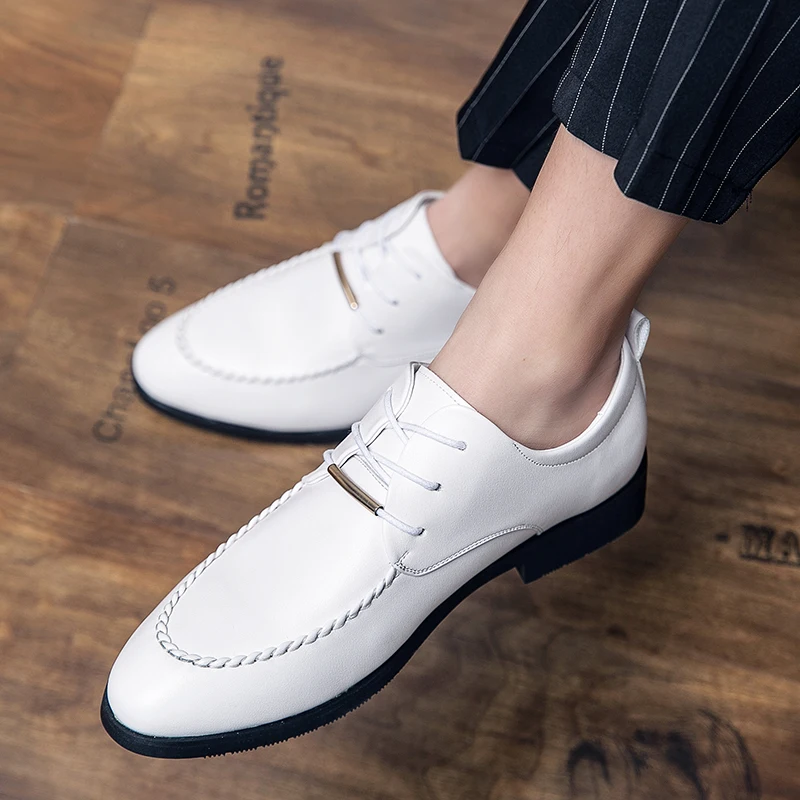 Classic Man shoes round Toe Dress Shoes Mens Patent Leather lace up Black white Wedding Shoes men Oxford Formal Shoes
Classic Man shoes round Toe Dress Shoes Mens Patent Leather lace up Black white Wedding Shoes men Oxford Formal Shoes