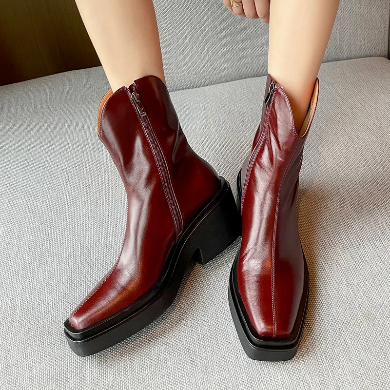 Autumn Winter 2021 New Leather Shoes Women Martin Boots Thick Heel Short Boots Platform Square Toe British Style Chelsea Boots
Autumn Winter 2021 New Leather Shoes Women Martin Boots Thick Heel Short Boots Platform Square Toe British Style Chelsea Boots