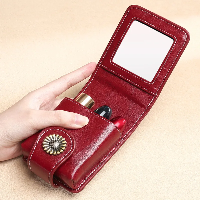 Easy To Carry Lipstick Bag with Mirror Ladies leather Make Up Bag Toiletry Cute Small Box Women Beautiful Partner
Easy To Carry Lipstick Bag with Mirror Ladies leather Make Up Bag Toiletry Cute Small Box Women Beautiful Partner