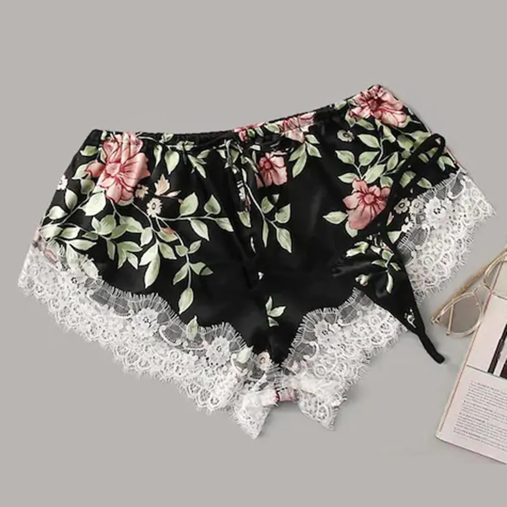 Flower Print Sleepwear nightgown 3PC Women Satin Lace Silk Camisole Shorts Thong Set Pajamas Lingerie pyjamas pijamas familiares
Flower Print Sleepwear nightgown 3PC Women Satin Lace Silk Camisole Shorts Thong Set Pajamas Lingerie pyjamas pijamas familiares