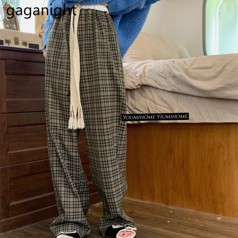 Gaganight Women Plaid Pants 2021 Autumn Winter New Japanese Style Retro Straight Pants High Waist Loose Wide Leg Pants Casual
Gaganight Women Plaid Pants 2021 Autumn Winter New Japanese Style Retro Straight Pants High Waist Loose Wide Leg Pants Casual