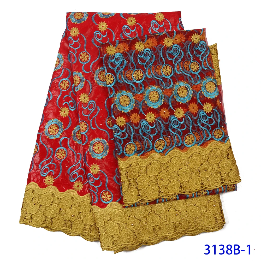 New Design Nigerian Brocade Embroidered Lace Fabric With Stones African Wax Fabric With Water Soluble Lace For Dress AMY3138B
New Design Nigerian Brocade Embroidered Lace Fabric With Stones African Wax Fabric With Water Soluble Lace For Dress AMY3138B