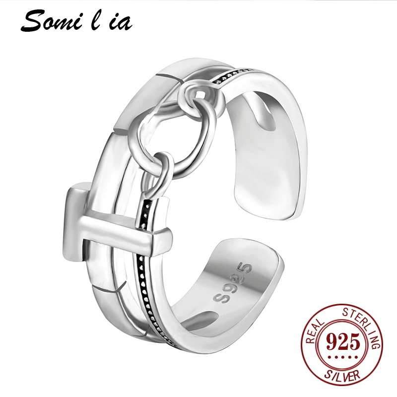Somi l ia 100% 925 Sterling Silve rclassic Open Stacking Rings for Women Men Vintage Statement Fashion Jewelry Anillos SML3033
Somi l ia 100% 925 Sterling Silve rclassic Open Stacking Rings for Women Men Vintage Statement Fashion Jewelry Anillos SML3033