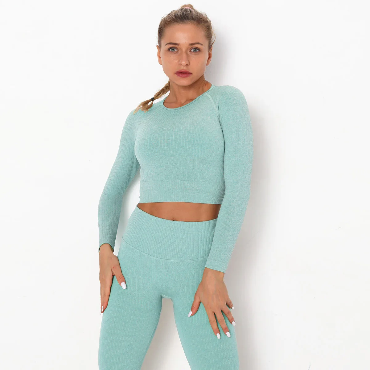 Sportswear Sport Top Fitness Sports Gym Top Vital Seamless Long Sleeve Crop Yoga Top Sports T-shirt Workout Tops For Women
Sportswear Sport Top Fitness Sports Gym Top Vital Seamless Long Sleeve Crop Yoga Top Sports T-shirt Workout Tops For Women
