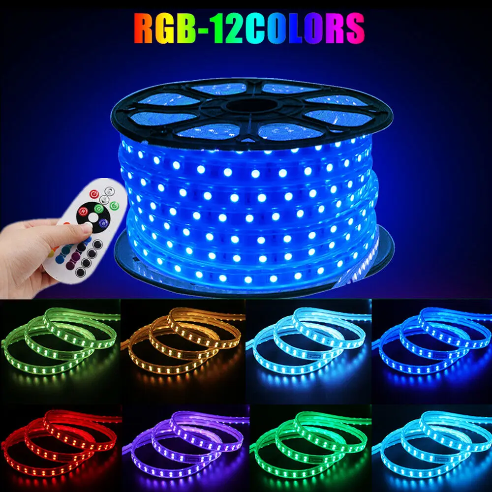 Цветная (RGB) Светодиодные ленты 220V 5050 Водонепроницаемый светодиодный светильник полосы + 24Key ИК-пульт дистанционного управления Управление ...
Цветная (RGB) Светодиодные ленты 220V 5050 Водонепроницаемый светодиодный светильник полосы + 24Key ИК-пульт дистанционного управления Управление ...