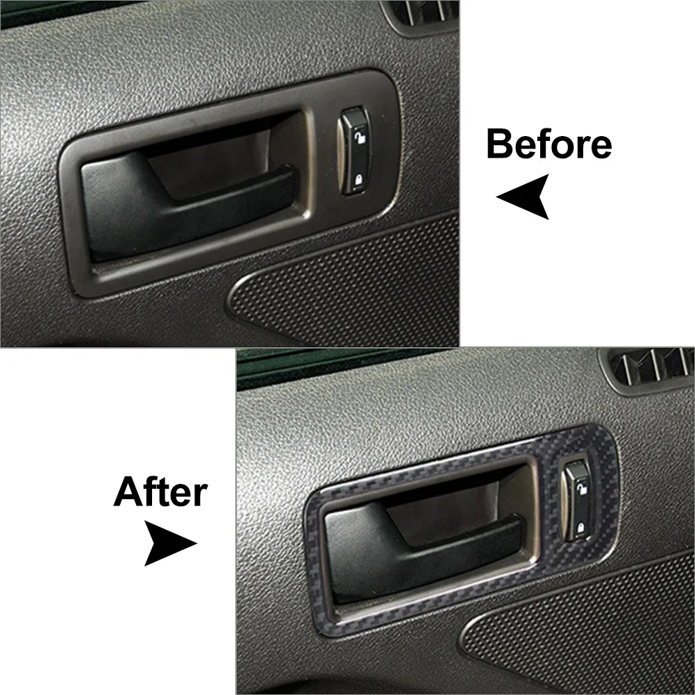 Car Interior Door Handle Bowl Trim Cover ABS 2Pcs For Ford Mustang 2009-2013 Black Carbon Fiber Styling
Car Interior Door Handle Bowl Trim Cover ABS 2Pcs For Ford Mustang 2009-2013 Black Carbon Fiber Styling