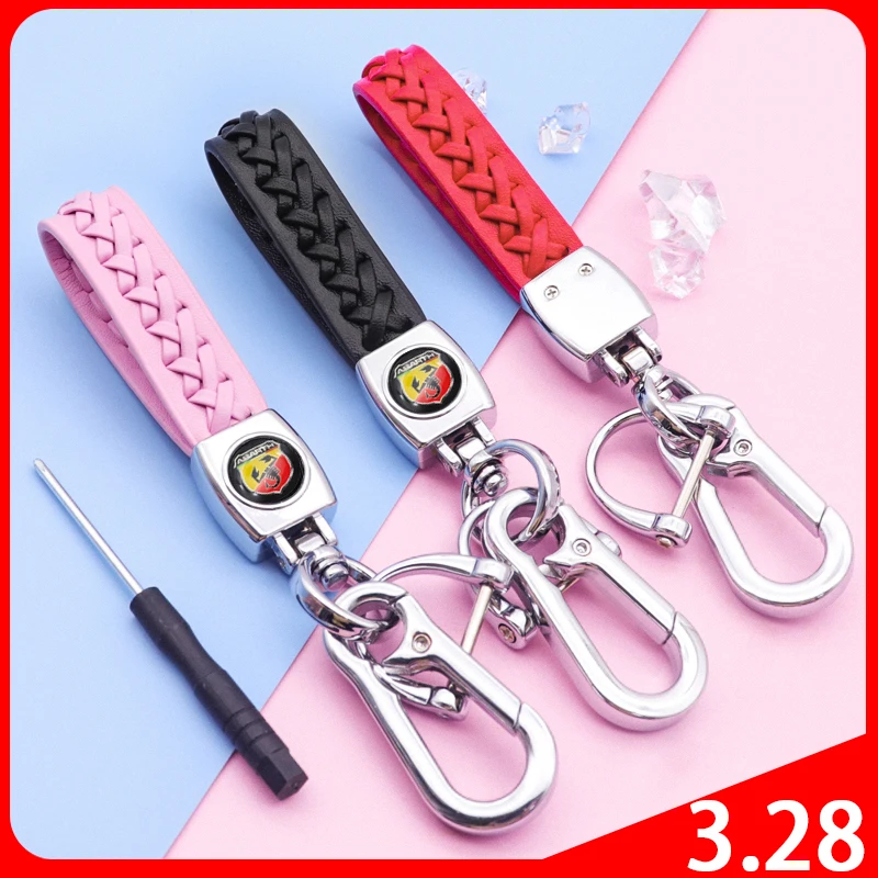 Car accessories fashion leather braided rope car keychain for abarth- 500 595 1100 Stilo Ducato Palio
Car accessories fashion leather braided rope car keychain for abarth- 500 595 1100 Stilo Ducato Palio
