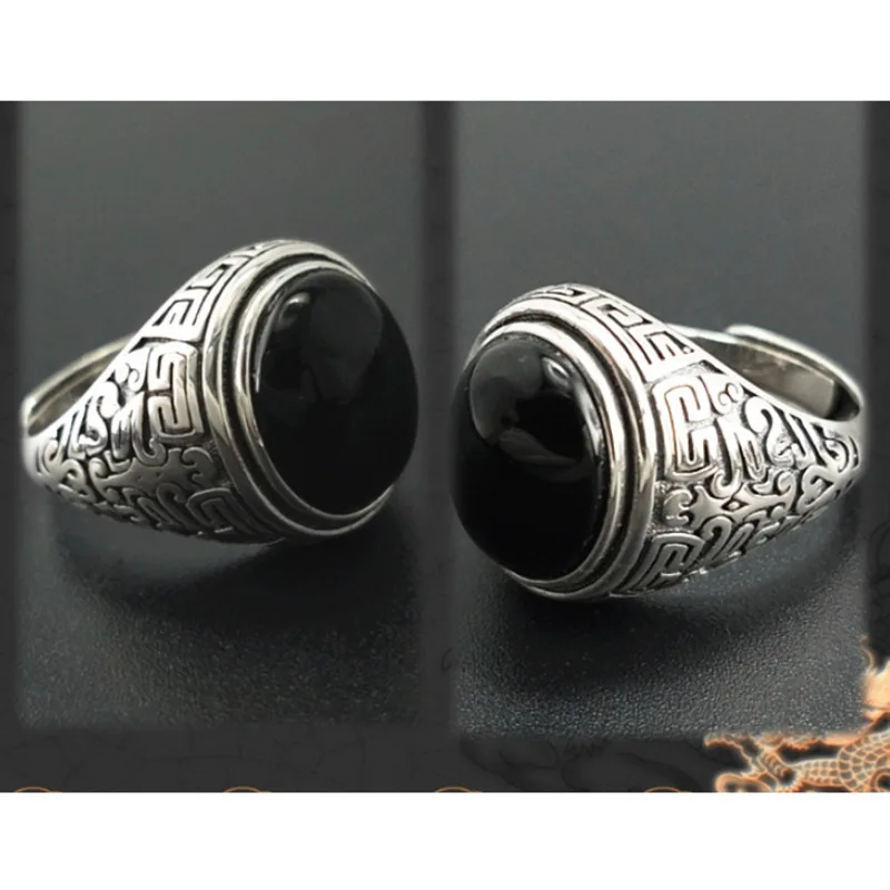 Real 925 Silver Black Garnet S925 Ring For Men Male Geometric Patterns Fashion Open Size S925 Ring Sterling Thai Silver Jewelry
Real 925 Silver Black Garnet S925 Ring For Men Male Geometric Patterns Fashion Open Size S925 Ring Sterling Thai Silver Jewelry