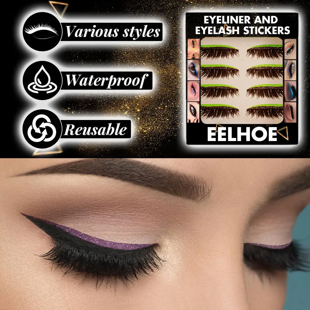 4 Pairs New Fashion Eyeliner and Eyelash Stickers Waterproof Safety and Variety of Styles Keep Beauty Anytime Anywhere
4 Pairs New Fashion Eyeliner and Eyelash Stickers Waterproof Safety and Variety of Styles Keep Beauty Anytime Anywhere