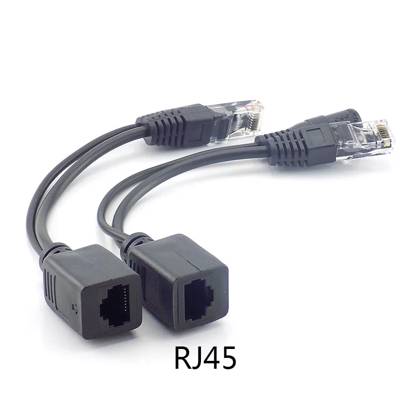 

1 Pair POE Splitter 12V Adapter Accessories RJ45 Injector Kit Power supply connector Cable Camera Cctv for Security Camera J17