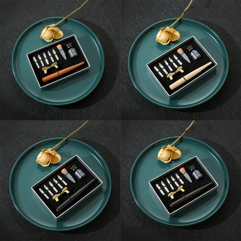 Calligraphy Fountain Dip Pen + 5 Nibs Ink Kit Gift Box for Lettering Sketching
Calligraphy Fountain Dip Pen + 5 Nibs Ink Kit Gift Box for Lettering Sketching