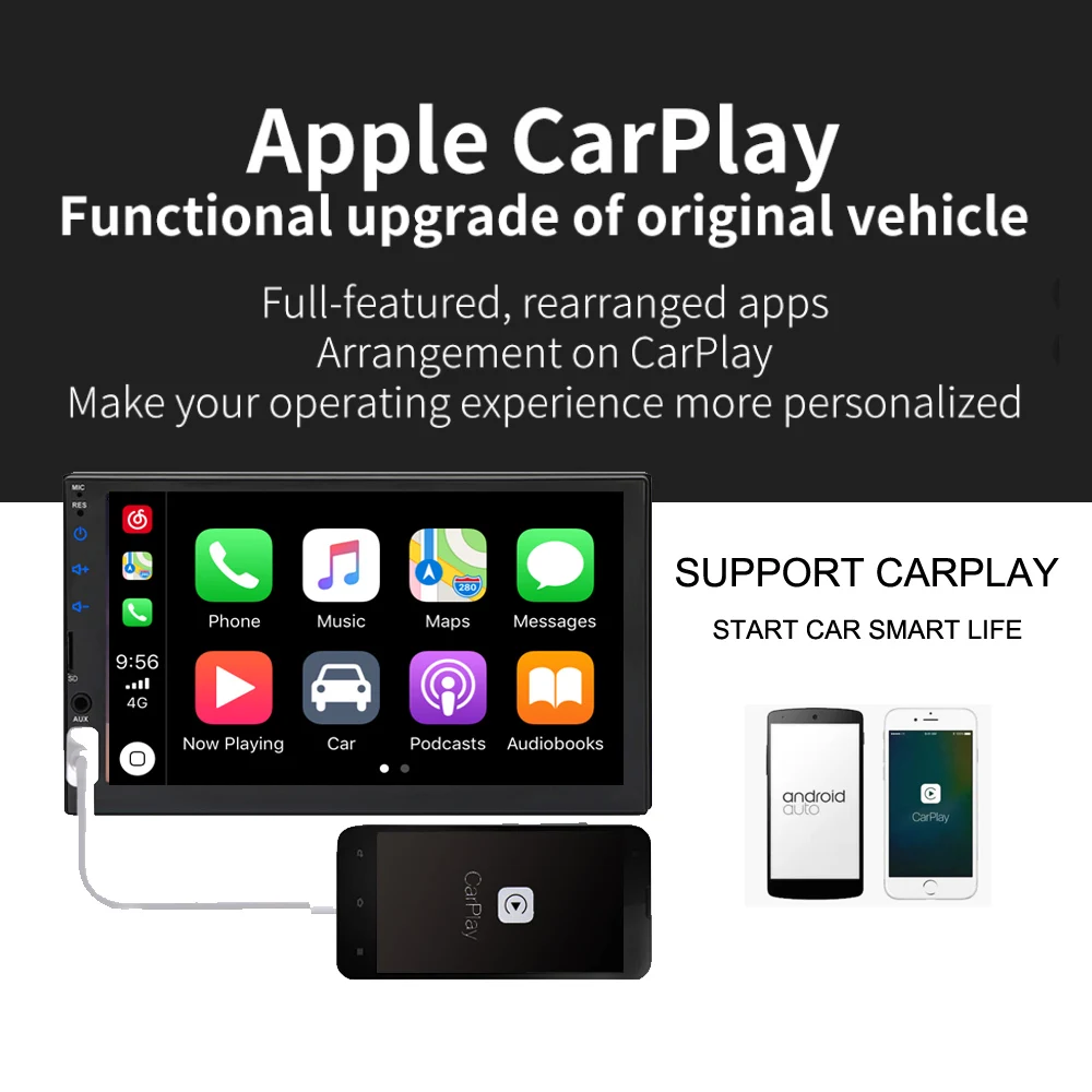 Автомагнитола 2din автомагнитола carplay Полноэкранный сенсорный экран
