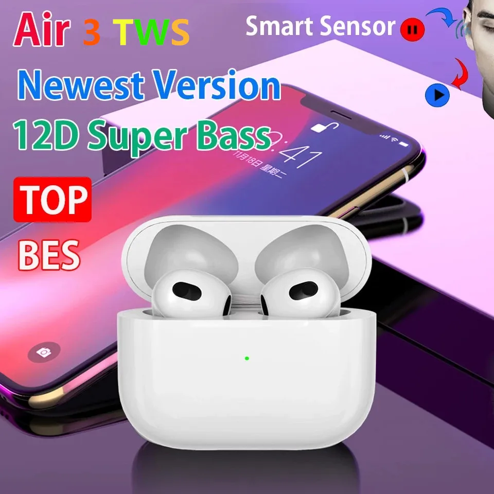 For Airpoddings TWS 1:1 Copy Pods 3 Wireless Headset Bluetooth-Compatible Earphones Tap Control Smart IOS15 Pop Up Head Phone
For Airpoddings TWS 1:1 Copy Pods 3 Wireless Headset Bluetooth-Compatible Earphones Tap Control Smart IOS15 Pop Up Head Phone
