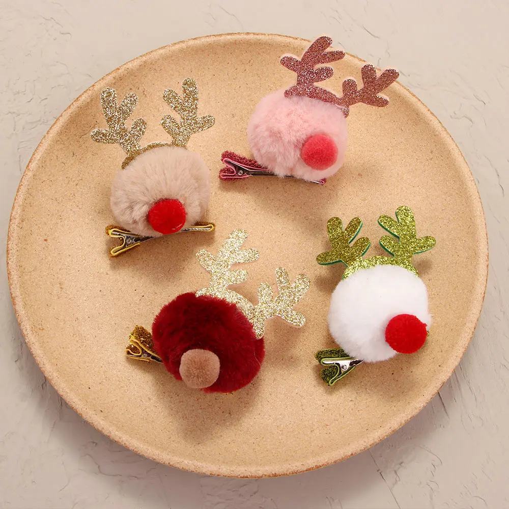 1 Pc Korea Fashion Christmas Cute Hair Clips Deer Antlers Faux Fur Ball Girls Women Hairpins Hair Accessories 
1 Pc Korea Fashion Christmas Cute Hair Clips Deer Antlers Faux Fur Ball Girls Women Hairpins Hair Accessories