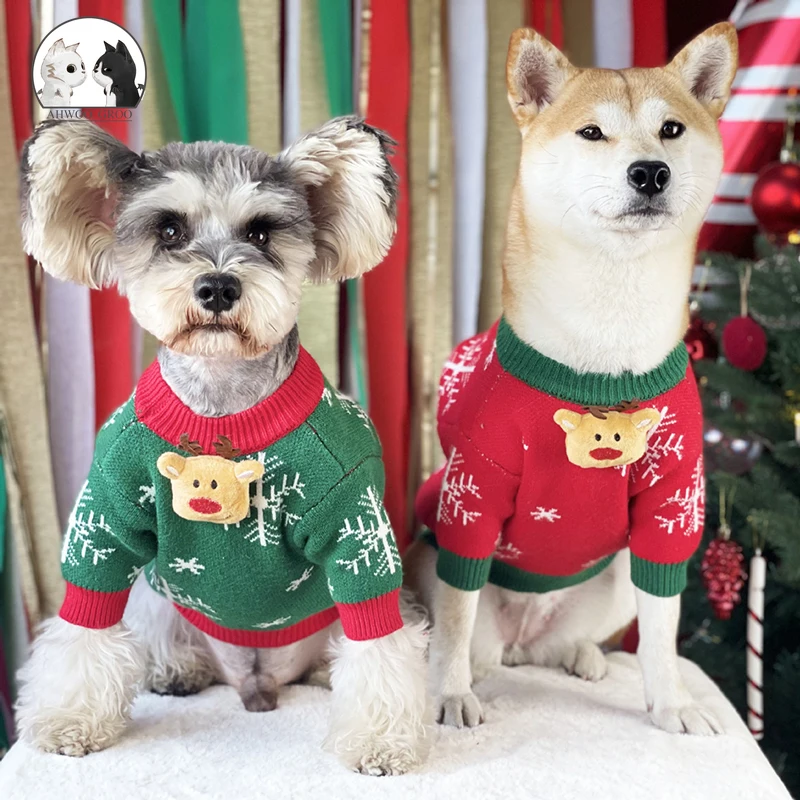 Рождественские свитера для собак и оленей, снежинки для домашних животных, зимняя теплая одежда для маленьких собак, одежда шнауцера, котен...
Рождественские свитера для собак и оленей, снежинки для домашних животных, зимняя теплая одежда для маленьких собак, одежда шнауцера, котен...