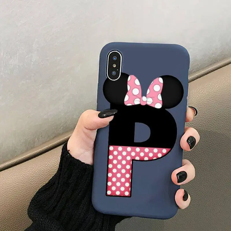 Cartoon Mouse Bow 26 Letters DIY Printing s For Iphone 6 6s 7 8 Plus XR X XS XSmax 11 12 Pro Mini Max Candy Blue Silicone Cover
Cartoon Mouse Bow 26 Letters DIY Printing s For Iphone 6 6s 7 8 Plus XR X XS XSmax 11 12 Pro Mini Max Candy Blue Silicone Cover