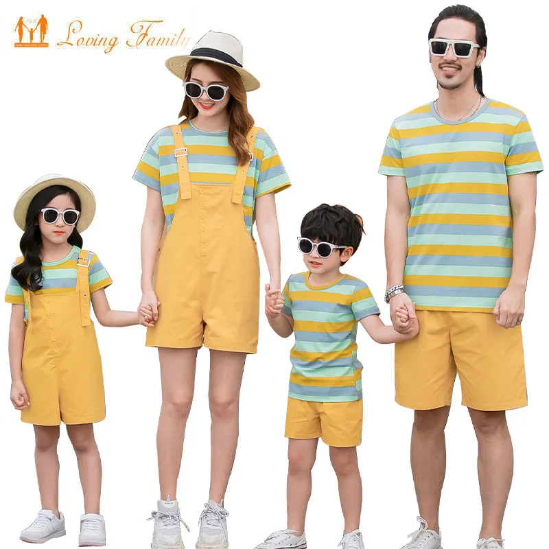 Family Look Father Son T-Shirts Short Pants Mother Daughter Overalls Summer Men Boy Family Matching Outfits Women Girl Set
Family Look Father Son T-Shirts Short Pants Mother Daughter Overalls Summer Men Boy Family Matching Outfits Women Girl Set
