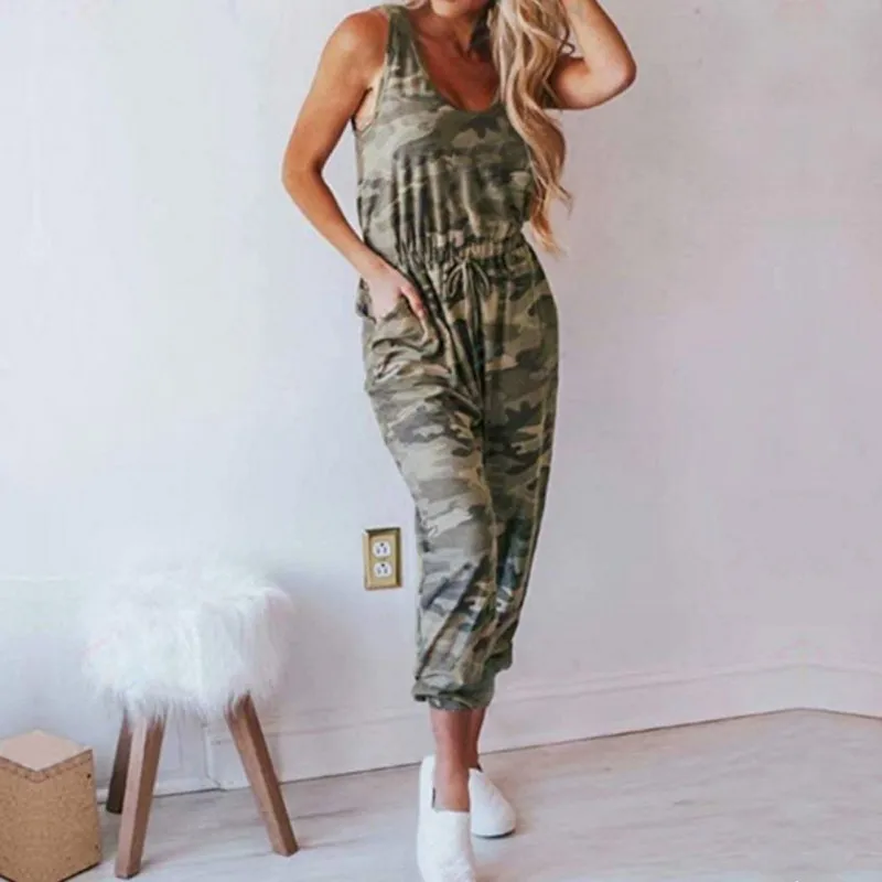 Summer Print Camouflage Jumpsuit Sleeveless O-neck RomperLong Pants Women Jumpsuit
Summer Print Camouflage Jumpsuit Sleeveless O-neck RomperLong Pants Women Jumpsuit