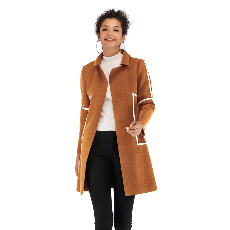 Slim Tailoring Color Matching Loose Large Size Thick Lapel Straight Long Sleeve Coat Casual Fashion Women Coat Autumn Winter New
Slim Tailoring Color Matching Loose Large Size Thick Lapel Straight Long Sleeve Coat Casual Fashion Women Coat Autumn Winter New