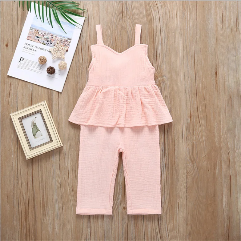 Kids Baby Girls Clothes set Sleeveless Backless Romper T shirt Overalls Jumpsuit Wide Leg Pants Trousers Outfits
Kids Baby Girls Clothes set Sleeveless Backless Romper T shirt Overalls Jumpsuit Wide Leg Pants Trousers Outfits