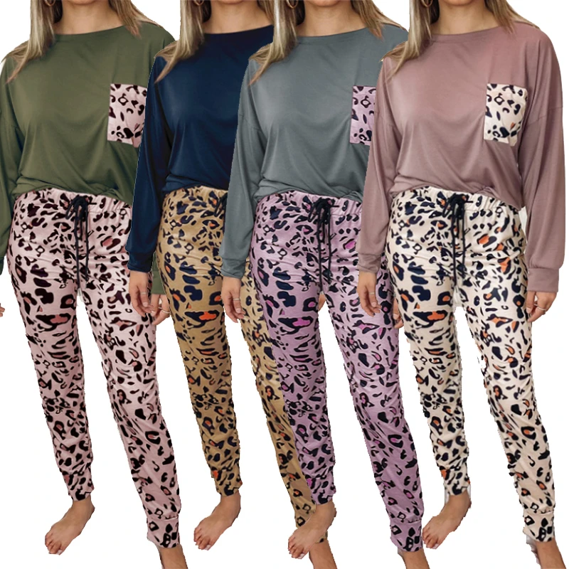 Женский спортивный костюм из 2 предметов, футболка с длинным рукавом и штаны с леопардовым принтом
Женский спортивный костюм из 2 предметов, футболка с длинным рукавом и штаны с леопардовым принтом