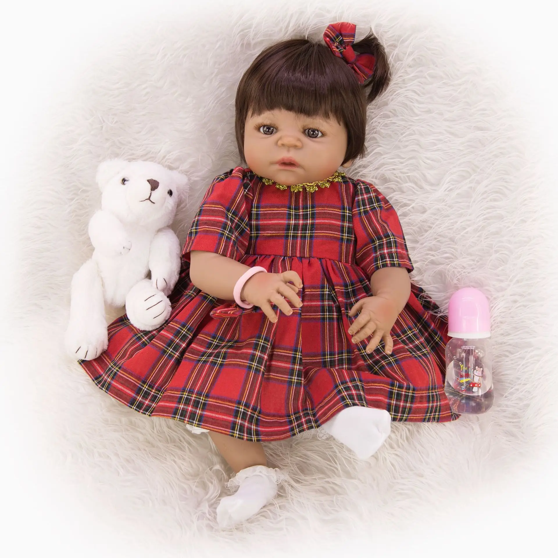 about 56CM 1.8kg Silicone Reborn Dolls African girl Baby Realistic Doll Reborn black Vinyl skin lol Boneca BeBes Reborn Doll toy
about 56CM 1.8kg Silicone Reborn Dolls African girl Baby Realistic Doll Reborn black Vinyl skin lol Boneca BeBes Reborn Doll toy