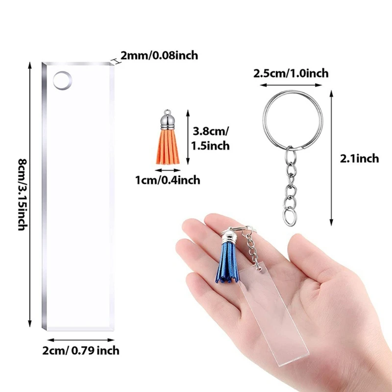 Acrylic Clear Rectangular Keychain Set Rectangular Acrylic Keychain Blanks DIY For Valentine's Day Ornament Gift DIY Keychain
Acrylic Clear Rectangular Keychain Set Rectangular Acrylic Keychain Blanks DIY For Valentine's Day Ornament Gift DIY Keychain