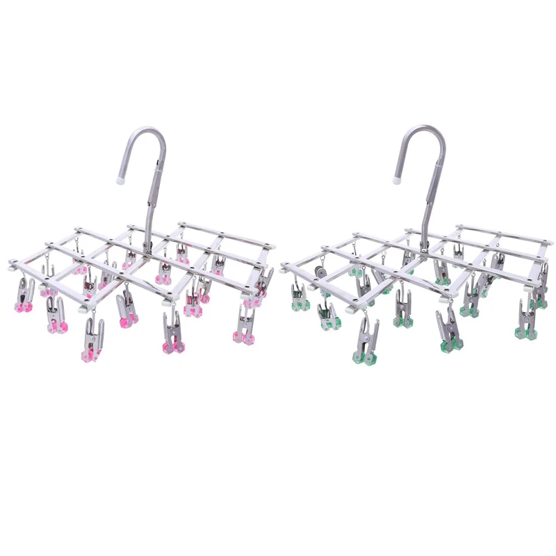 Drip Drying Hanger, 18 Sock Clips, Portable Folding, Quickly Remove Clothes From Hanger
Drip Drying Hanger, 18 Sock Clips, Portable Folding, Quickly Remove Clothes From Hanger