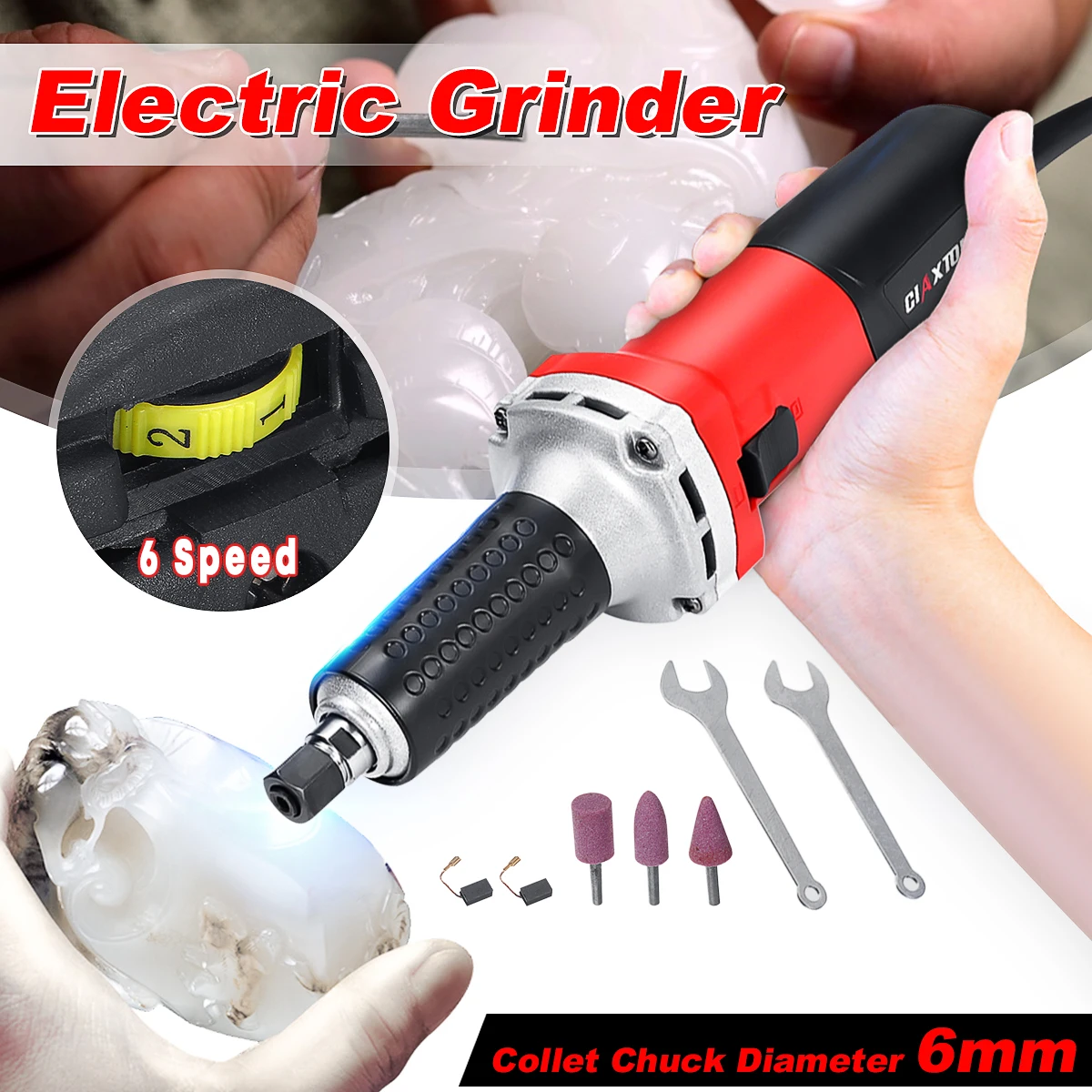 220V 600W Electric Die Grinder Accessories 6 Speed Regulating Portable Drill Grinding Machine Milling Polishing Rotary Tools
220V 600W Electric Die Grinder Accessories 6 Speed Regulating Portable Drill Grinding Machine Milling Polishing Rotary Tools