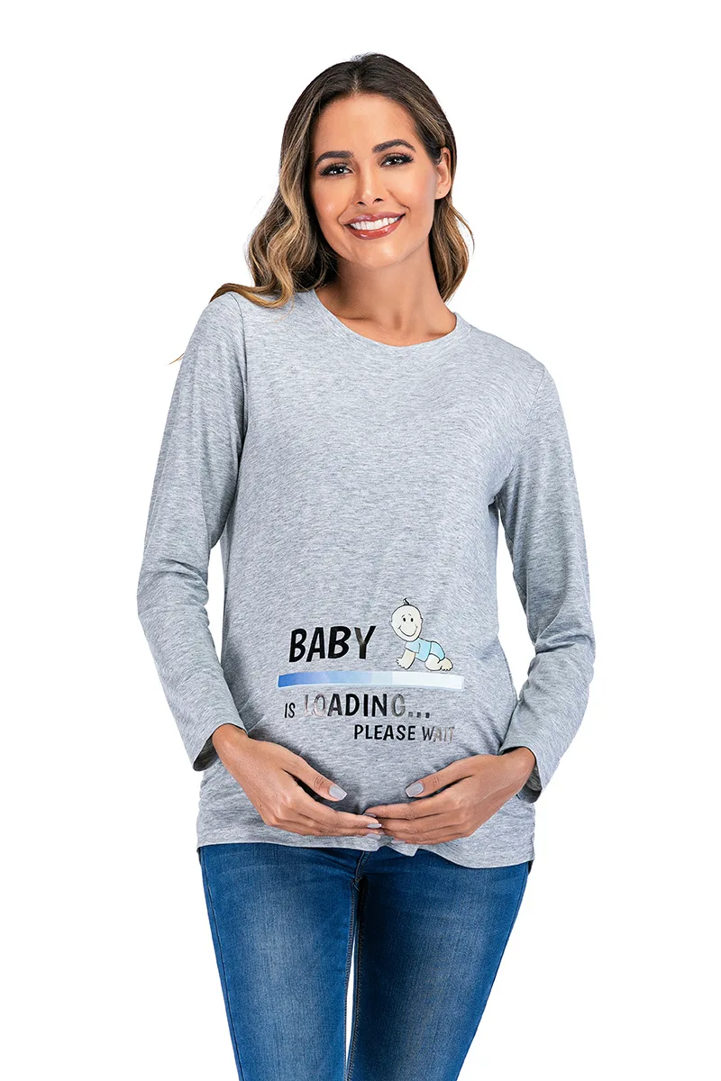 2020 Funny Baby is Loading Maternity Belly T Shirt Clothes Long Sleeve T-shirt Clothes for Pregnant Women Pregnancy Tees Tops
2020 Funny Baby is Loading Maternity Belly T Shirt Clothes Long Sleeve T-shirt Clothes for Pregnant Women Pregnancy Tees Tops