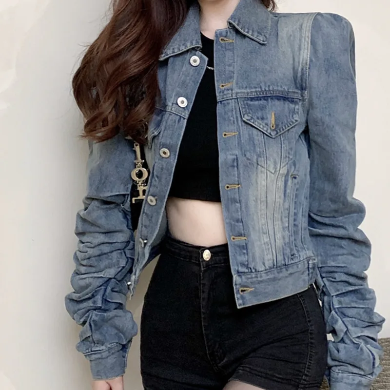 2021 Autumn Jacket New Korean Design Sense Salt Fried Street Cowboy Cardigan Versatile Blouse Women's Jacket
2021 Autumn Jacket New Korean Design Sense Salt Fried Street Cowboy Cardigan Versatile Blouse Women's Jacket