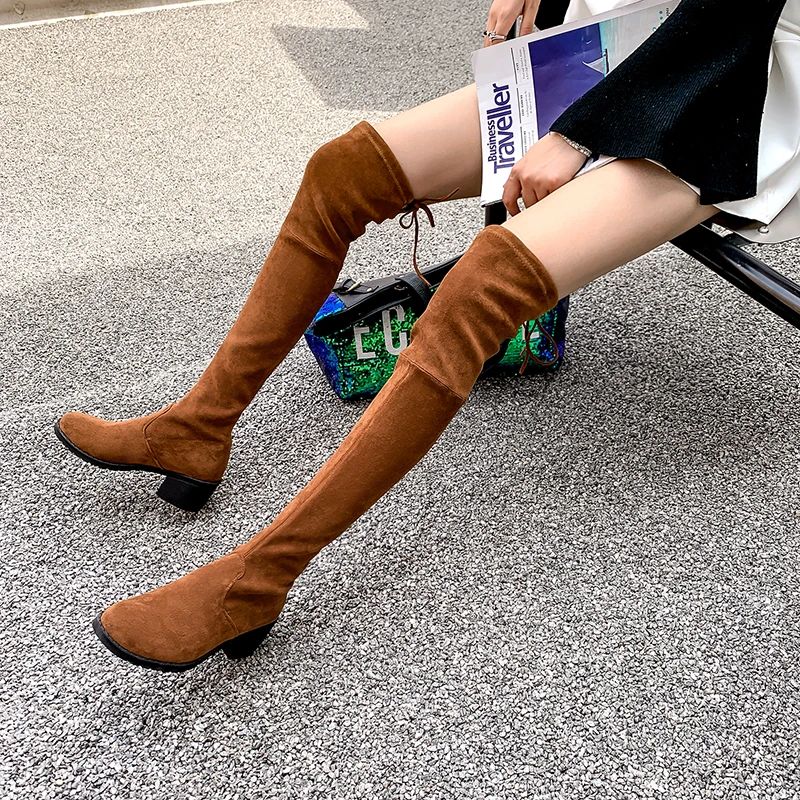 WETKISS High Heels Boots Women Stretch Flock Boot Female Round Toe Over The Knee Shoes Ladies Cross Tied Shoes Winter 2020 New
WETKISS High Heels Boots Women Stretch Flock Boot Female Round Toe Over The Knee Shoes Ladies Cross Tied Shoes Winter 2020 New