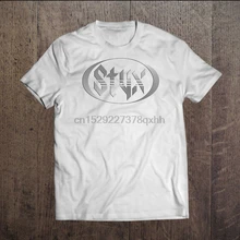 Мужская белая футболка STYX с графическим принтом рок