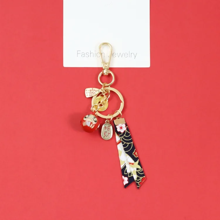 Japanese-style And Dharma Bells Keychain New Year Lucky Backpack Ornaments Couple Holiday Gift Car Jewelry Accessories Keyring
Japanese-style And Dharma Bells Keychain New Year Lucky Backpack Ornaments Couple Holiday Gift Car Jewelry Accessories Keyring