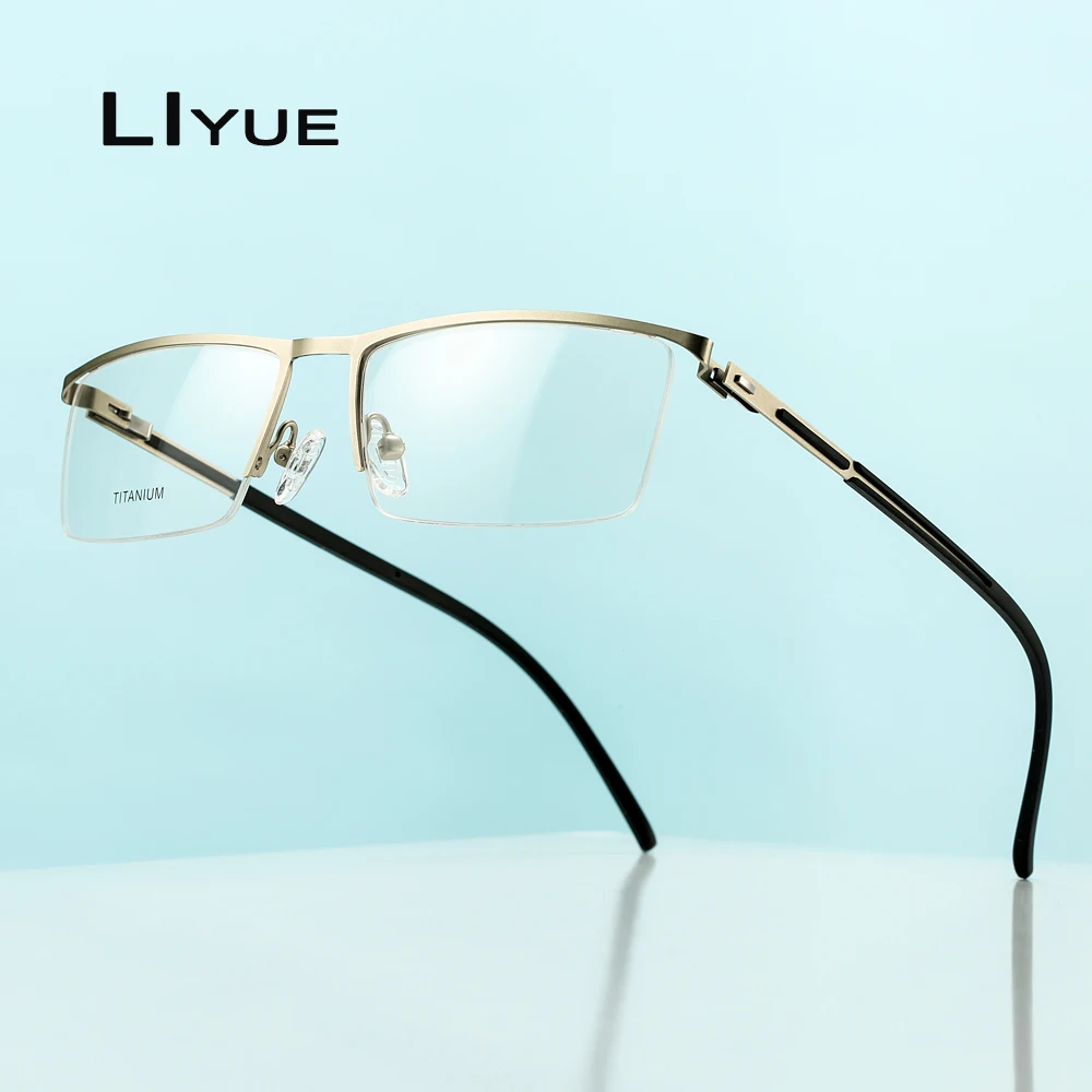 2020 Titanium Alloy Glasses frame Men half Metal Prescription Eyeglasses Frame Myopia Computer Optical Frame Eyewear Eye Glasses
2020 Titanium Alloy Glasses frame Men half Metal Prescription Eyeglasses Frame Myopia Computer Optical Frame Eyewear Eye Glasses
