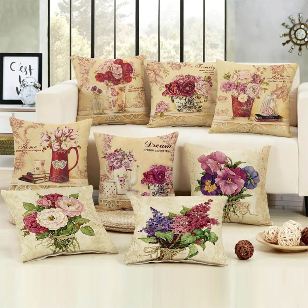 Nordic Flowers Cotton Linen Pillow Case Decorative Cushion Cover Pillow Case Home Sofa Car Decoration for living room 45*45cm
Nordic Flowers Cotton Linen Pillow Case Decorative Cushion Cover Pillow Case Home Sofa Car Decoration for living room 45*45cm