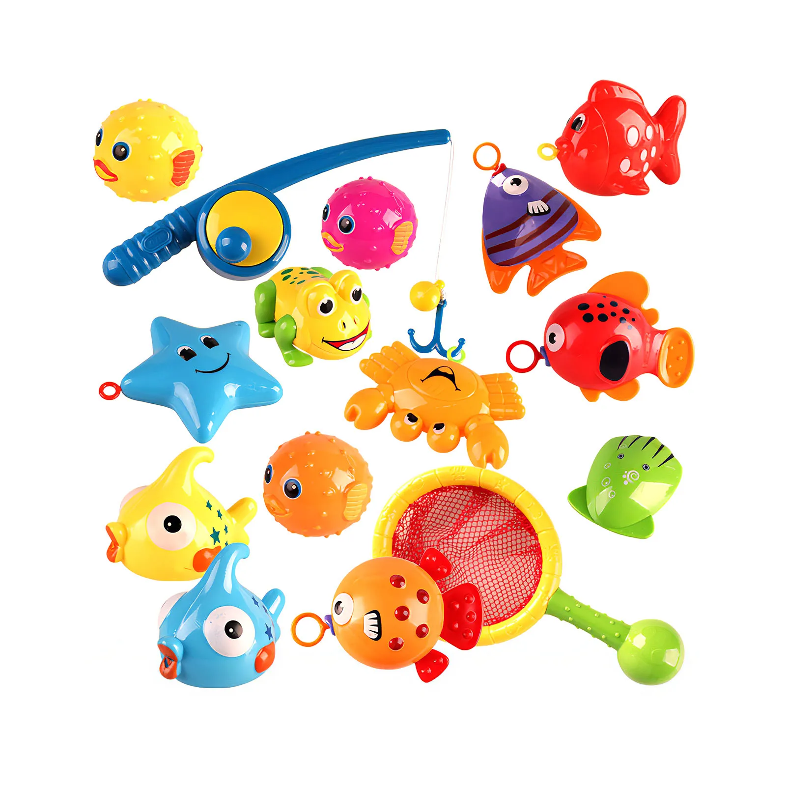 15pcs Children Bathtub Plastic Fishing Baby Bath Toys Kid Indoor Outdoor Swimming Bathing Pool Water Funny Floating Fish Game
15pcs Children Bathtub Plastic Fishing Baby Bath Toys Kid Indoor Outdoor Swimming Bathing Pool Water Funny Floating Fish Game
