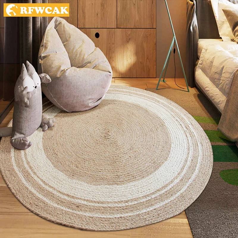 Phil Design Nordic Japanese-style Circular Jute Carpet Simple Living Room Bedroom Coffee Table Study Single Sofa Cushion
Phil Design Nordic Japanese-style Circular Jute Carpet Simple Living Room Bedroom Coffee Table Study Single Sofa Cushion
